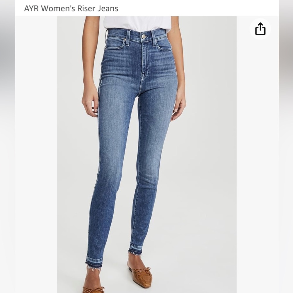 AYR riser jeans in neon Jupiter